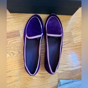 ✨ Flabelus Velvet Loafers – Royal Purple – Size 38 (EU) – New in Box ✨